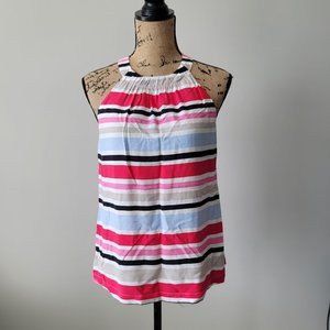 Cynthia Rowley TJX Women Very Cherry Sleeveless Blouse S. Vibrant colors, Small